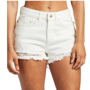 Roxy white distressed Jean Juniors shorts Size 5, NWT